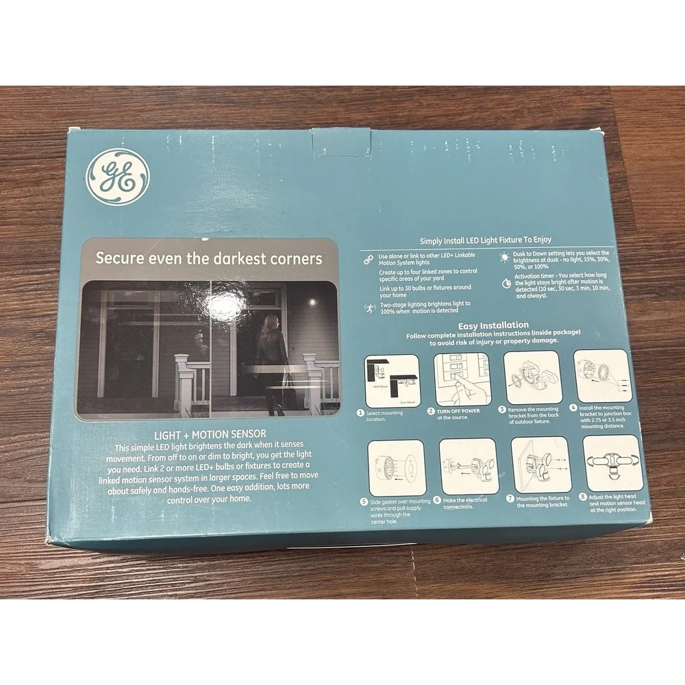 GE LED+ Outdoor Flood light 250W White Linkable Motion outdoor LED lighting